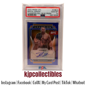 2022 Prizm Blue UFC Brock Lesnar Auto PSA 10