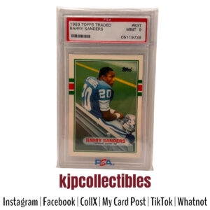 1989 Topps Traded Barry Sanders PSA 9