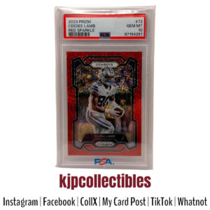 2023 Prizm Red Sparkle CeeDee Lamb PSA 10