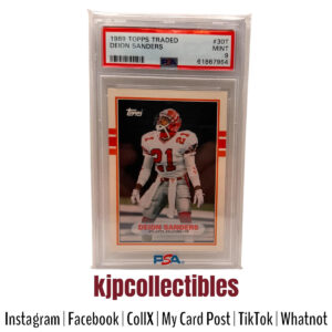 1989 Topps Traded Deion Sanders PSA 9