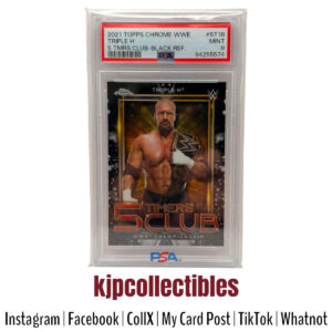 2021 Topps Chrom 5 Timers Triple H PSA 9
