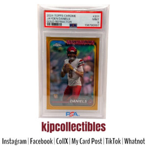 2024 Topps Chrome Gold Refractor Jayden Daniels PSA 9