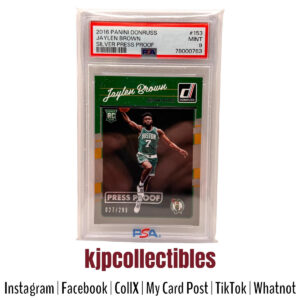 2016 Donruss Silver Press Proof Jaylen Brown PSA 9