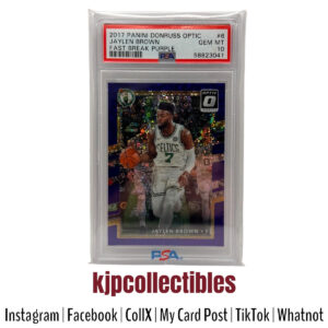 2017 Optric Purple Jaylen Brown PSA 10
