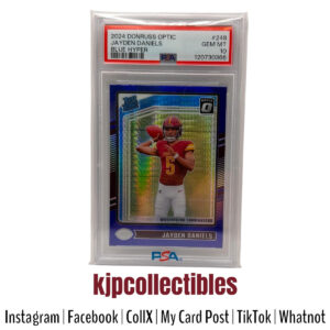 2024 Optic Blue Hyper Jayden Daniels PSA 10