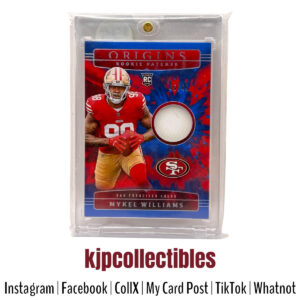 2025 Origins Rookie Patches Mykel Williams 45/49