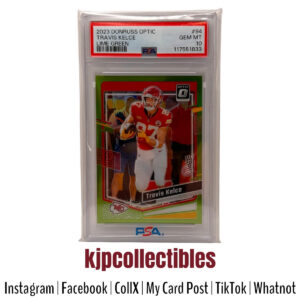2023 Optic Lime Green Travis Kelce PSA 10