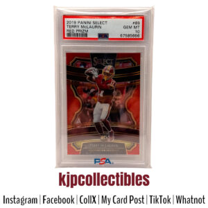 2019 Select Red Prizm Terry McLaurin PSA 10